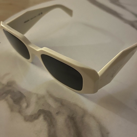 Prada White Rectangular Sunglasses - Picture 5 of 5